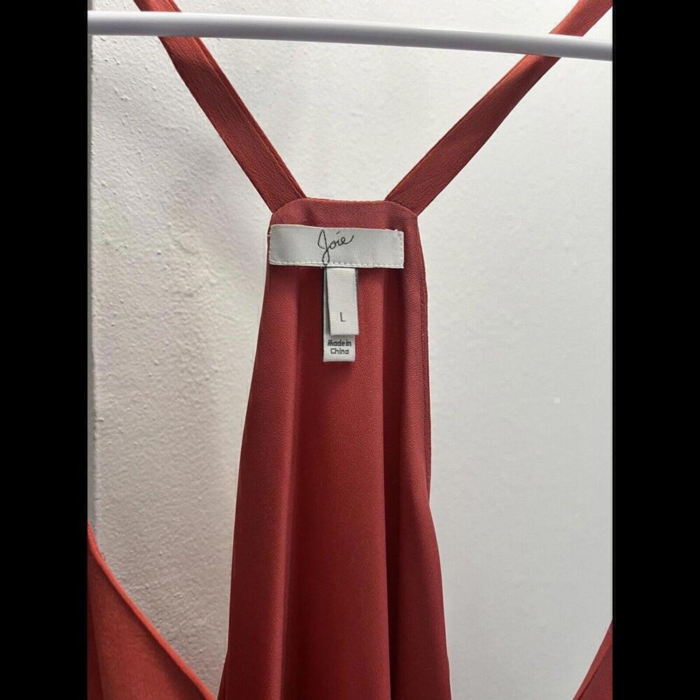 Joie Mitsou Silk Sleeveless Mini Slip Dress Coral Size L EUC - Picture 2 of 9
